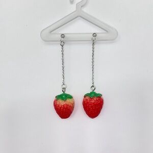 Strawberry Dangle Drop Earrings